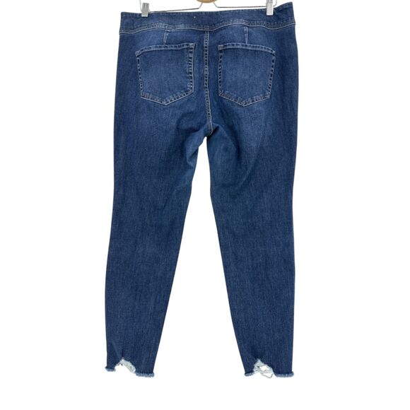 Lane Bryant jeans 14 High Rise jeggings womens flex magic distressed bottoms - Picture 2 of 7